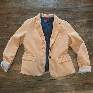 Tan Blazer with Cuff Detail